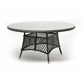 "Эспрессо" плетеный круглый стол, диаметр 150 см, цвет графит | Интернет магазин мебели и декора LifeDekor