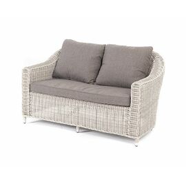 "Кон Панна" диван из искусственного ротанга двухместный, цвет бежевый | Интернет магазин мебели и декора LifeDekor