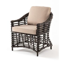 "Ницца" кресло из искусственного ротанга, цвет бронзовый | Интернет магазин мебели и декора LifeDekor