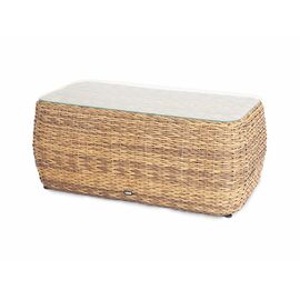 "Кальяри" журнальный столик из искусственного ротанга (гиацинт), цвет соломенный | Интернет магазин мебели и декора LifeDekor