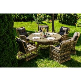 "Эспрессо–150 C" обеденная группа плетеная, цвет соломенный | Интернет магазин мебели и декора LifeDekor