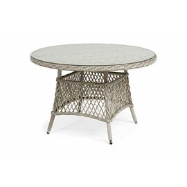 "Эспрессо" плетеный круглый стол, диаметр 118 см, цвет бежевый | Интернет магазин мебели и декора LifeDekor