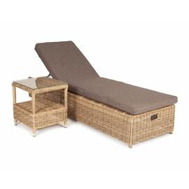 "Рим" комплект шезлонг со столиком, цвет соломенный | Интернет магазин мебели и декора LifeDekor