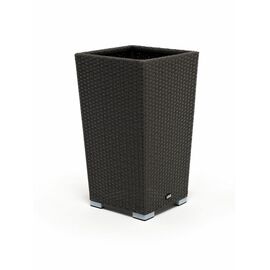 "Капучино" кашпо для цветов плетеное из искусственного ротанга, цвет коричневый | Интернет магазин мебели и декора LifeDekor