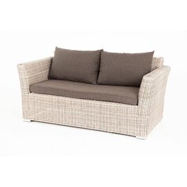 "Капучино" диван из искусственного ротанга двухместный, цвет бежевый | Интернет магазин мебели и декора LifeDekor