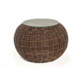 "Барселона" кофейный столик из искусственного ротанга, цвет коричневый | Интернет магазин мебели и декора LifeDekor