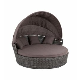 "Стильяно" плетеная кровать круглая, цвет графит | Интернет магазин мебели и декора LifeDekor