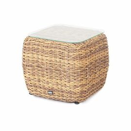 "Кальяри" кофейный столик из искусственного ротанга (гиацинт), цвет соломенный | Интернет магазин мебели и декора LifeDekor