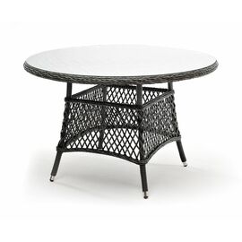 "Эспрессо" плетеный круглый стол, диаметр 118 см, цвет графит | Интернет магазин мебели и декора LifeDekor