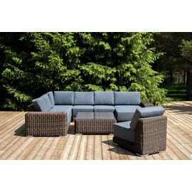 "Капри" трансформирующаяся лаунж-зона из искусственного ротанга, цвет коричневый | Интернет магазин мебели и декора LifeDekor