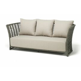 "Валенсия" диван из искусственного ротанга трехместный, цвет серый | Интернет магазин мебели и декора LifeDekor