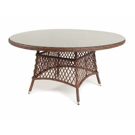 "Эспрессо" плетеный круглый стол, диаметр 150 см, цвет коричневый | Интернет магазин мебели и декора LifeDekor