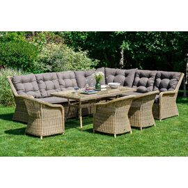 "Базелла" обеденная группа из искусственного ротанга, цвет соломенный | Интернет магазин мебели и декора LifeDekor