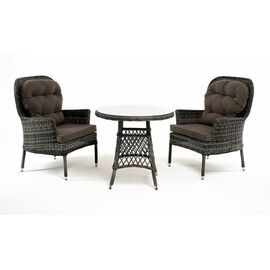 "Алиса" кофейный комплект из искусственного ротанга, цвет графит | Интернет магазин мебели и декора LifeDekor