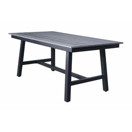 "Сан Ремо" стол обеденный из ДПК, каркас алюминиевый темно-серый | Интернет магазин мебели и декора LifeDekor