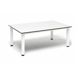 "Канны" журнальный столик из HPL 90х60, H40, каркас белый, цвет столешницы "молочный" | Интернет магазин мебели и декора LifeDekor