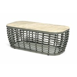 "Ницца" журнальный столик из искусственного ротанга, цвет серый | Интернет магазин мебели и декора LifeDekor