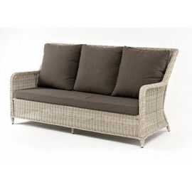 "Гляссе" диван трехместный из искусственного ротанга, цвет бежевый | Интернет магазин мебели и декора LifeDekor
