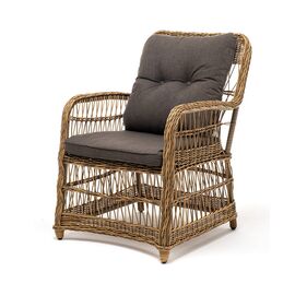 "Цесена" кресло плетеное из искусственного ротанга, цвет соломенный | Интернет магазин мебели и декора LifeDekor