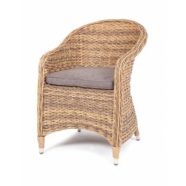 "Равенна" плетеное кресло из искусственного ротанга (гиацинт), цвет соломенный | Интернет магазин мебели и декора LifeDekor
