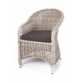 "Равенна" плетеное кресло из искусственного ротанга, цвет бежевый | Интернет магазин мебели и декора LifeDekor