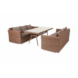 "Мокко Дабл" обеденная группа из искусственного ротанга, цвет коричневый | Интернет магазин мебели и декора LifeDekor