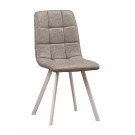 Стул LUCAS экокожа кэмел, каркас квадрат белый | Интернет магазин мебели и декора LifeDekor