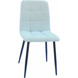 Стул LUCAS экокожа светло-серый, каркас круглый черный | Интернет магазин мебели и декора LifeDekor