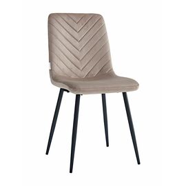 Стул BIANCA велюр мокко, каркас черный | Интернет магазин мебели и декора LifeDekor