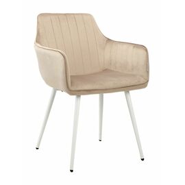 Стул GRATTA велюр мокко, каркас белый | Интернет магазин мебели и декора LifeDekor