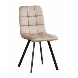 Стул LUCAS велюр пепельно-серый, каркас квадрат черный | Интернет магазин мебели и декора LifeDekor