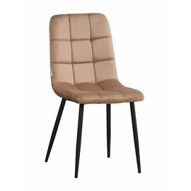 Стул LUCAS велюр карамель, каркас круглый черный | Интернет магазин мебели и декора LifeDekor