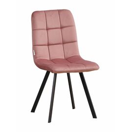 Стул LUCAS велюр пыльно-розовый, каркас квадрат черный | Интернет магазин мебели и декора LifeDekor