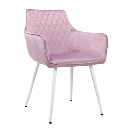Стул CATALINA велюр сиреневый, каркас белый | Интернет магазин мебели и декора LifeDekor