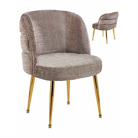 Стул VIENNA коричневый велюр, каркас золото | Интернет магазин мебели и декора LifeDekor