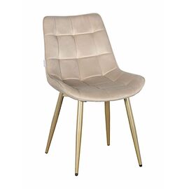 Стул RICHARD велюр бежевый, каркас шампань | Интернет магазин мебели и декора LifeDekor
