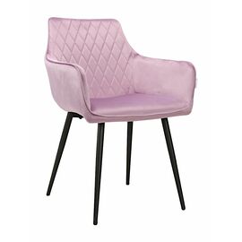 Стул CATALINA велюр сиреневый, каркас черный | Интернет магазин мебели и декора LifeDekor