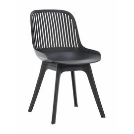 Стул пластиковый GRACE черный / ноги черные | Интернет магазин мебели и декора LifeDekor