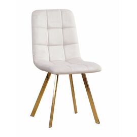 Стул LUCAS велюр мокко, каркас квадрат золото | Интернет магазин мебели и декора LifeDekor