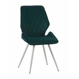 Стул OSTIN велюр изумруд, каркас круглый белый | Интернет магазин мебели и декора LifeDekor
