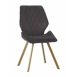 Стул OSTIN велюр серый, каркас квадрат шампань | Интернет магазин мебели и декора LifeDekor