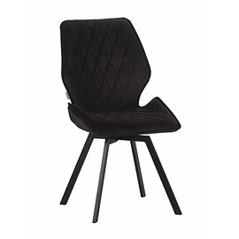 Стул OSTIN велюр черный, каркас квадрат черный | Интернет магазин мебели и декора LifeDekor