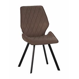 Стул OSTIN велюр серо-бежевый, каркас квадрат черный | Интернет магазин мебели и декора LifeDekor