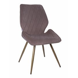 Стул OSTIN 180 велюр мокко, каркас круглый бронза | Интернет магазин мебели и декора LifeDekor