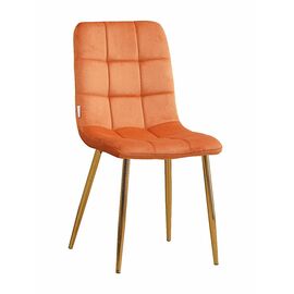 Стул LUCAS велюр терракотовый, каркас круглый золотой | Интернет магазин мебели и декора LifeDekor