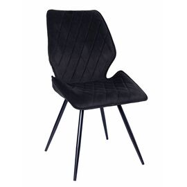 Стул OSTIN 360 велюр черный, каркас круглый черный | Интернет магазин мебели и декора LifeDekor