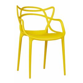 Стул пластиковый MASTERS желтый | Интернет магазин мебели и декора LifeDekor