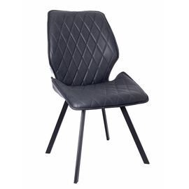 Стул OSTIN 180 экокожа черный, каркас квадрат черный | Интернет магазин мебели и декора LifeDekor