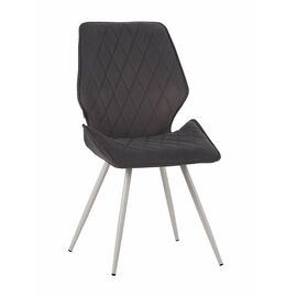 Стул OSTIN велюр серый, каркас круглый белый | Интернет магазин мебели и декора LifeDekor