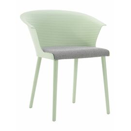 Стул пластиковый MALTA салатовый с подушкой гусиные лапки | Интернет магазин мебели и декора LifeDekor